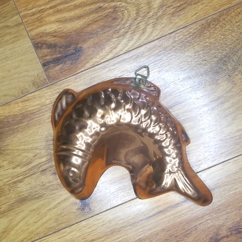 Vintage Copper Fish Mold-Marked